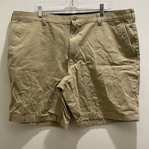 Club Room Mens Khaki Chino Shorts Stretch Cotton Tan Size 42W